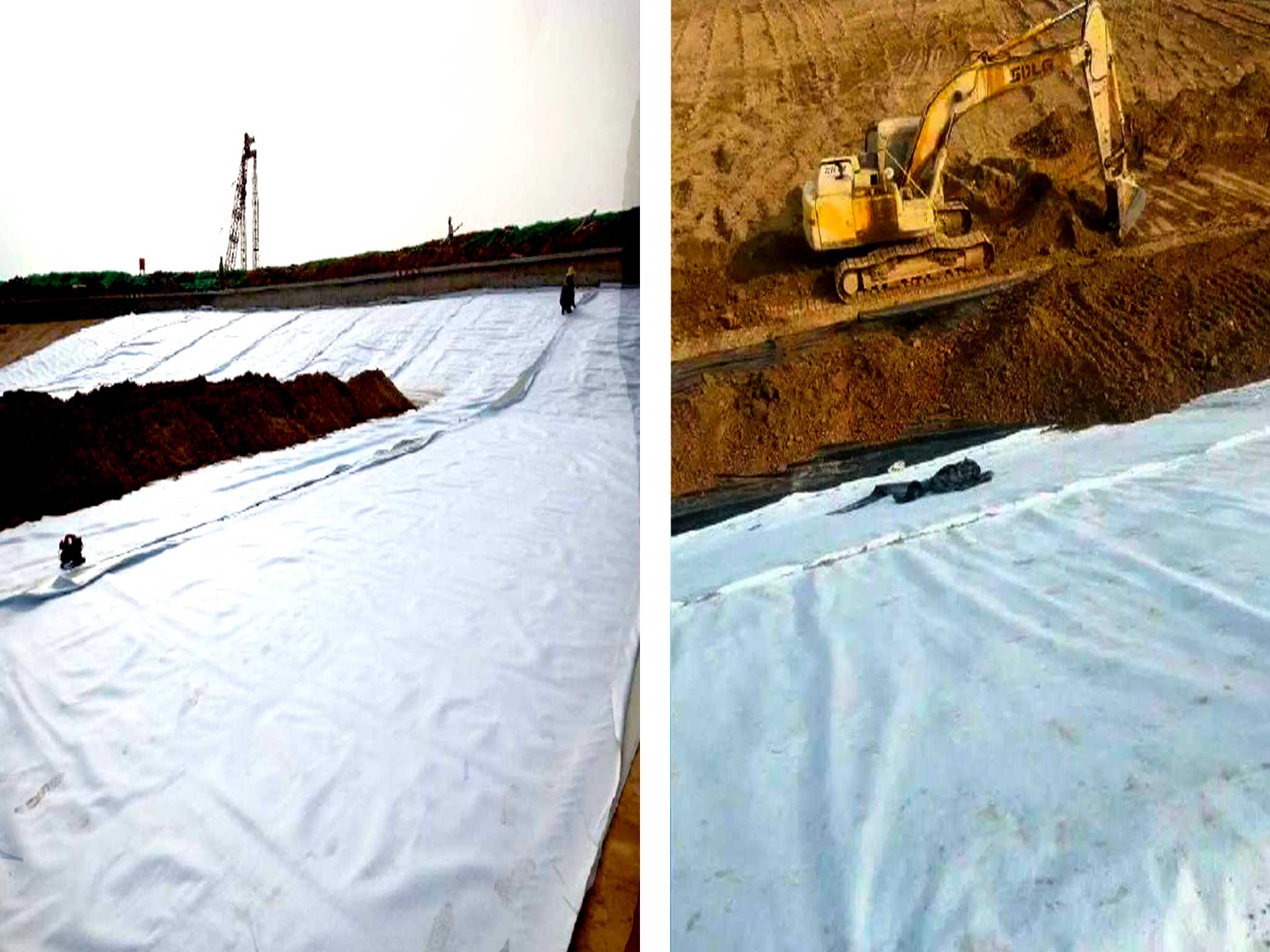 56,000 متر مربع من غشاء أرضي مركب من GeoGro يستخدم في مشروع تعدين في زامبيا